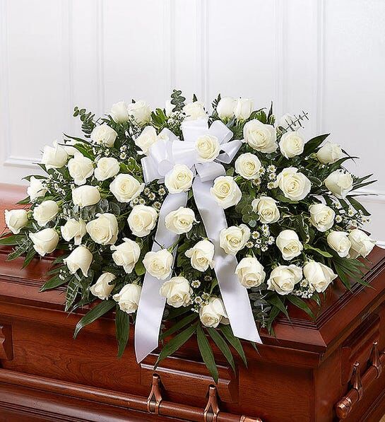 Humble Rose Casket Funeral Flowers c2479 | Funeral Flower Arrangements